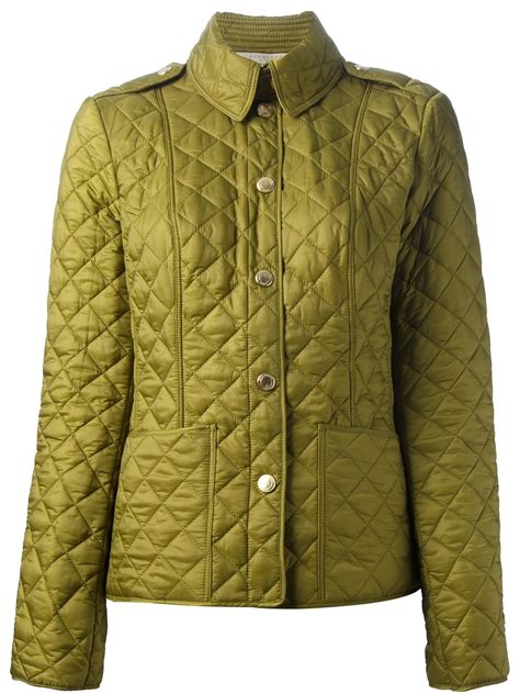 burberry brit quilted jacket green